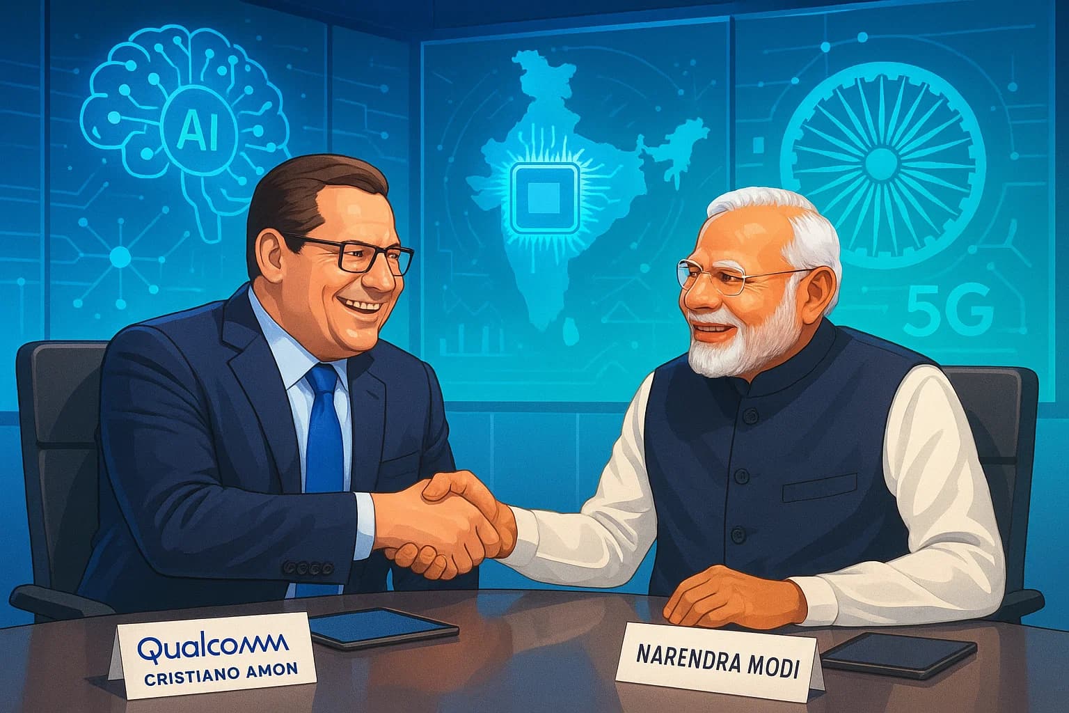 Qualcomm CEO meets PM Modi, boosting India’s AI, semiconductor growth, and tech innovation ambitions.