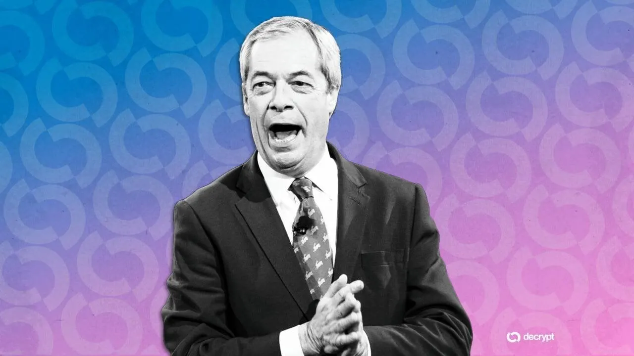 Nigel Farage. Source: Decrypt/Shutterstock