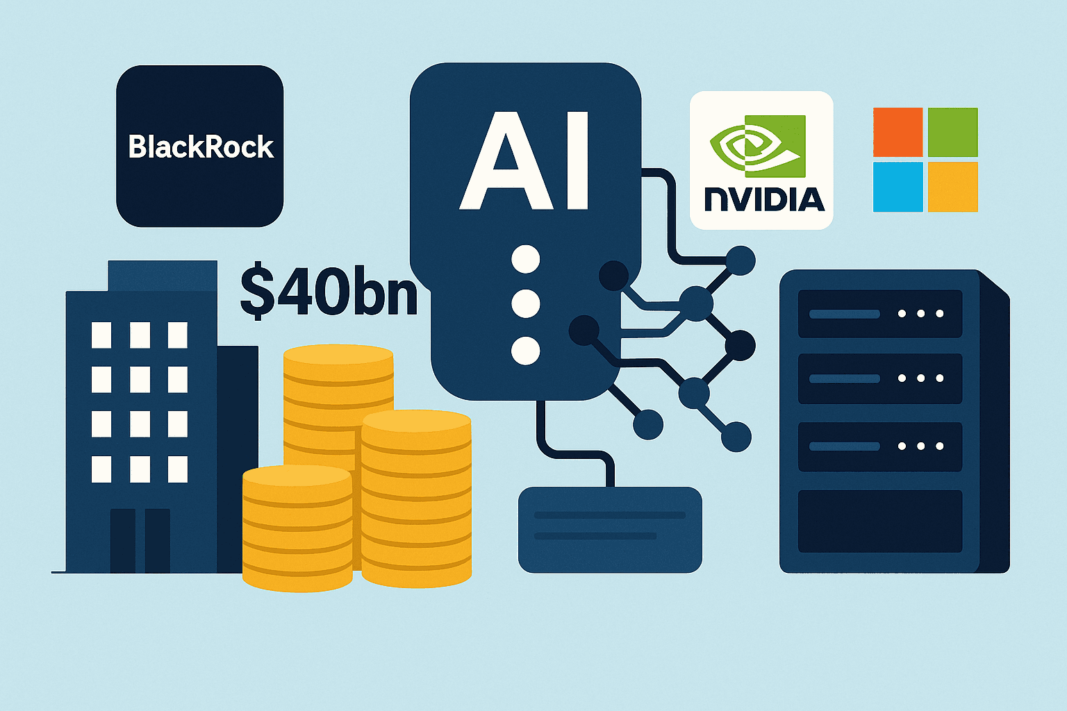 BlackRock, Nvidia and Microsoft lead $40bn deal to expand AI data infrastructure